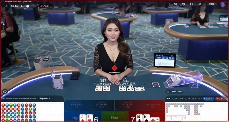 sảnh CLASSIC Baccarat Ebet may88